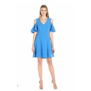 NWT Women's Lark & Ro Cold Shoulder Skater Dress Size S